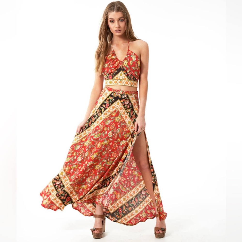 Lolita side split maxi skirt M🌹